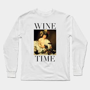 Wine Time Bacchus Long Sleeve T-Shirt